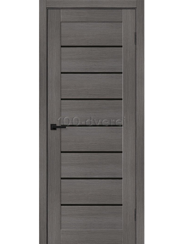 Межкомнатная дверь<br> Борон-22 Grey Melinga Black Shine