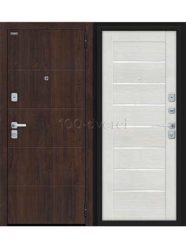 Входная дверь<br> Престон BChrome Almon/Bianco Melinga