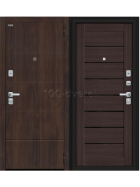 Входная дверь Престон BChrome Almon/Wenge Melinga