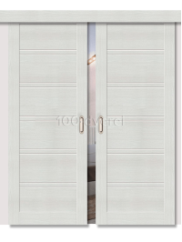Двойная раздвижная дверь ЭкоШпон 28