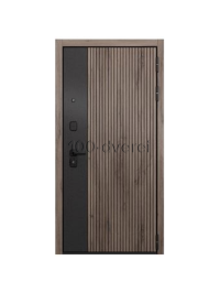 Входная дверь  PRIME 10В-401 Дуб галифакс грей, черный матовый