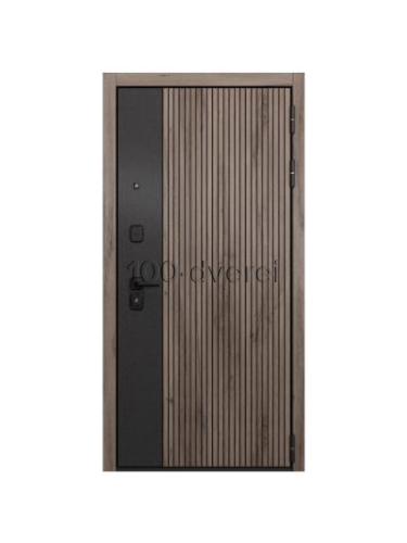 Входная дверь<br>  PRIME 10В-401 Дуб галифакс грей, черный матовый