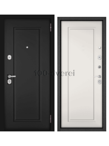 Входная дверь<br> TRUST ECO 9ED-0 Черный матовый Эмаль белоснежная