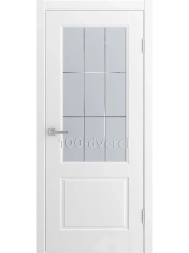 Межкомнатная дверь<br> Tessoro с остеклением эмаль белая
