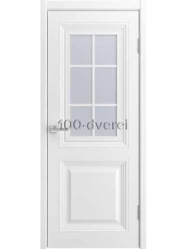 Межкомнатная дверь<br> olimpiya с остеклением эмаль белая