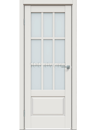 Межкомнатная дверь 641 с остеклением белоснежно матовая