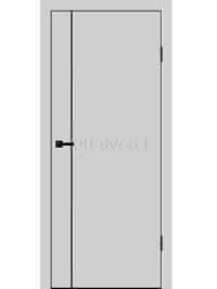 Межкомнатная дверь Хироу M1 черная АВС кромка с 4х сторон Доломит