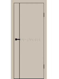 Межкомнатная дверь Хироу M1 черная АВС кромка с 4х сторон Кварцит