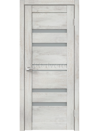 Межкомнатная дверь Лайн 6 ДО Дуб Трэвис серый/Стекло мателюкс