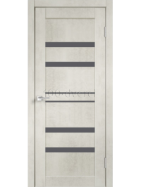 Межкомнатная дверь Лайн 6 ДО Муар снежный/Мателюкс графит