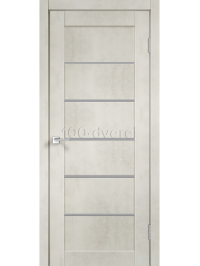 Межкомнатная дверь Лайн 1 ДО Муар снежный/Стекло мателюкс