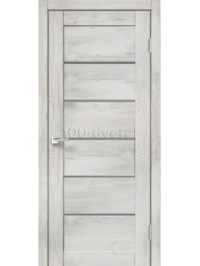Межкомнатная дверь Лайн 1 ДО Дуб Трэвис серый/Стекло мателюкс