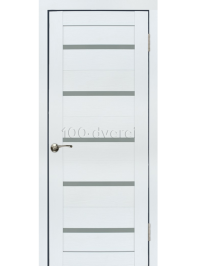 Межкомнатная дверь экошпон Диана 1 белый бланко ДО матовое