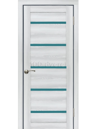 Межкомнатная дверь экошпон Диана 1 ясень ривьера айс ДО зеркало