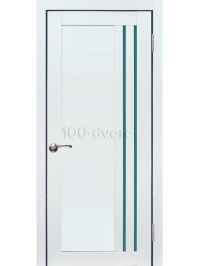 Межкомнатная дверь экошпон Диана 13/4 белый бланко ДО зеркало