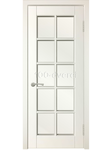 Межкомнатная дверь<br> со стеклом Скай 1 ДО ваниль