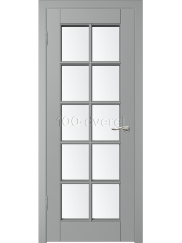 Межкомнатная дверь<br> со стеклом Скай 1 ДО серая