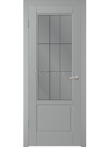 Межкомнатная дверь<br> с остеклением Скай 2 ДО серая