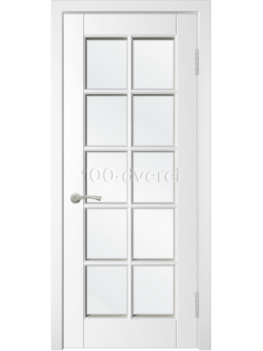 Межкомнатная дверь<br> Скай 1 ДО со стеклом белая