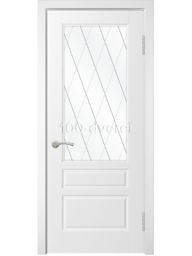 Межкомнатная дверь<br> Скай 3 ДО с остеклением белая