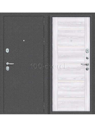 Входная дверь<br> Триск-9 Антик Серебряный/Царга