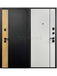  Дверь входная Flat 90 черный муар+12 Комби Л 01