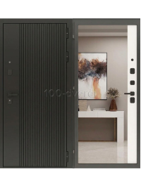 Входная дверь Flat 90 12 Нарцисс Л 01 белая шагрень