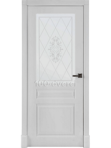 Межкомнатная дверь<br> с остеклением Турин белая