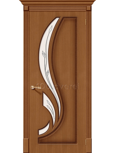 Межкомнатная дверь<br> со стеклом Лилия орех