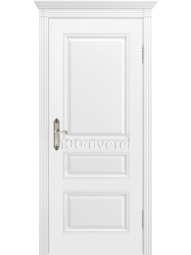 Межкомнатная дверь<br> массив сосны Трио белая эмаль