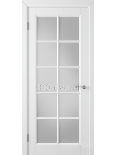 Межкомнатная дверь<br> с остеклением Гланта белая эмаль
