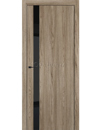 Межкомнатная дверь<br> Дейзи 51 4AВ ПО Brownie Oak Black Star AL черная