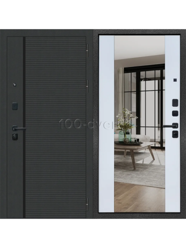 Входная дверь<br> Майя 103 Зеркало Velluto Bianco