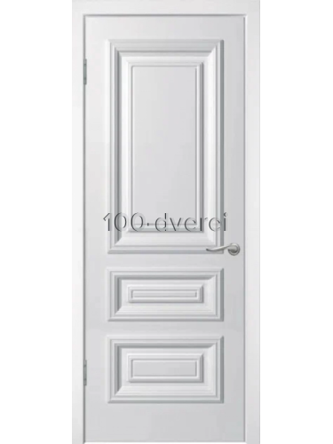 Межкомнатная дверь<br> Дебют 3 ДГ Белая эмаль.
