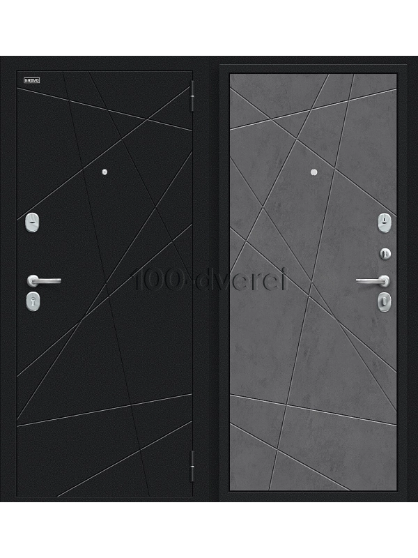 Входная дверь Гамма-5 Букле черное Slate Art