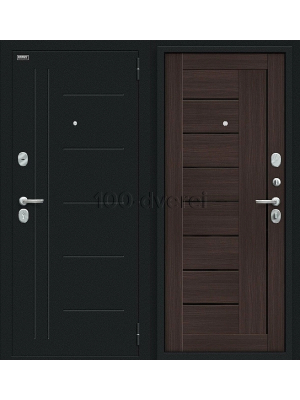 Входная дверь Портис  Букле черное