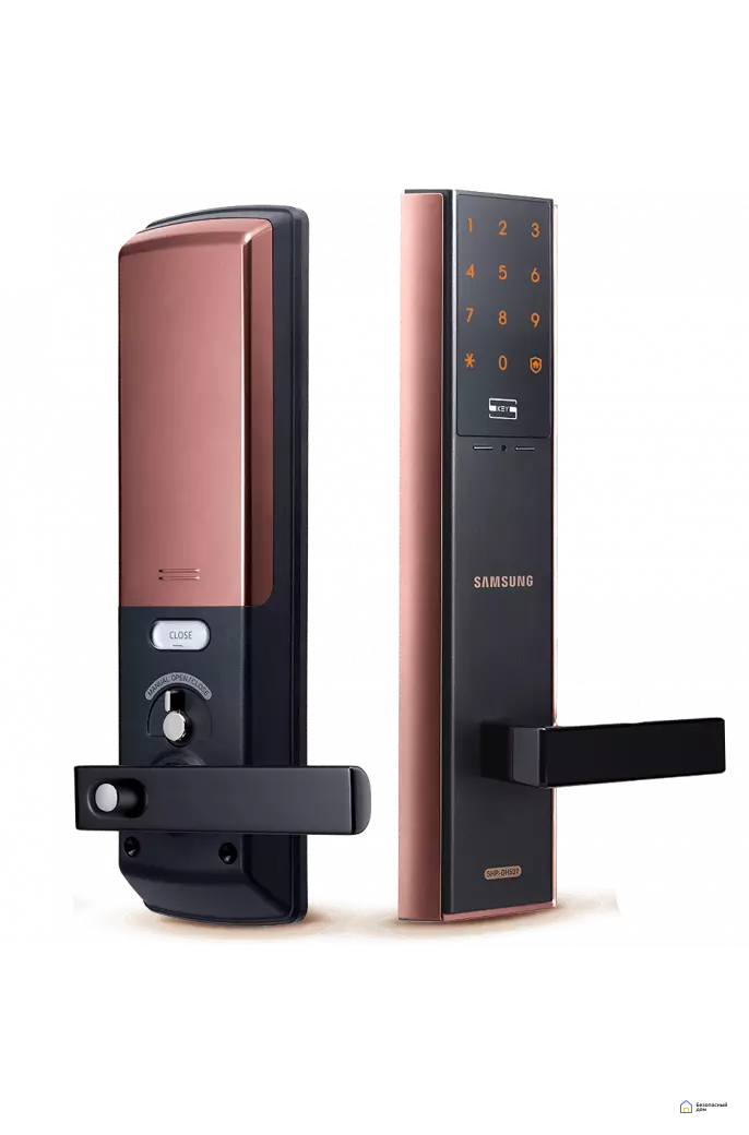 Врезной электронный дверной замок Samsung SHP-DH537 Copper