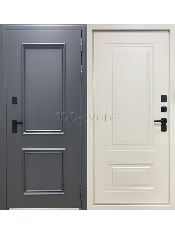 Входная дверь ТЕРМО КЛАССИК Муар серый RAL 7024