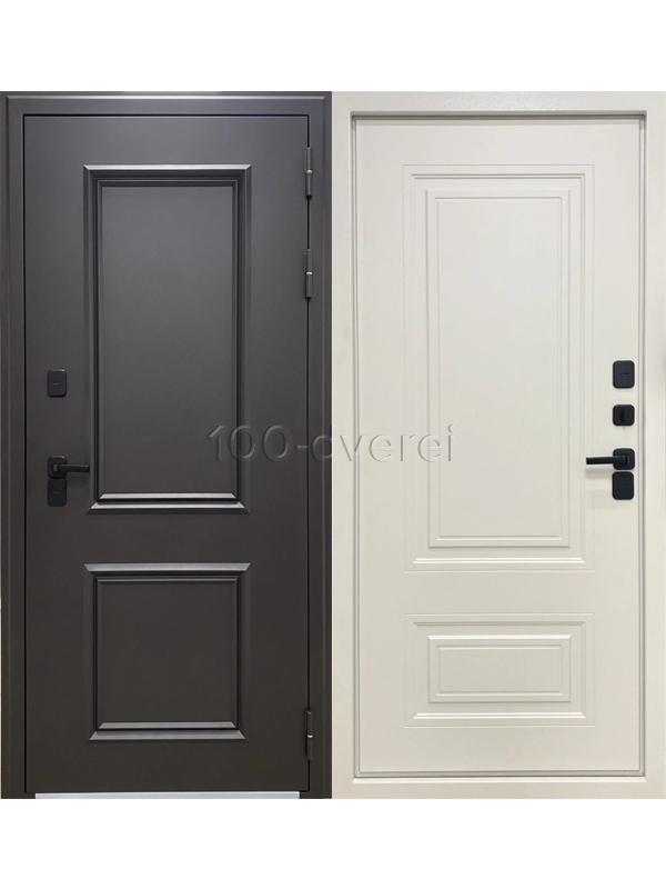 Входная дверь ТЕРМО КЛАССИК Муар коричневый RAL 8019