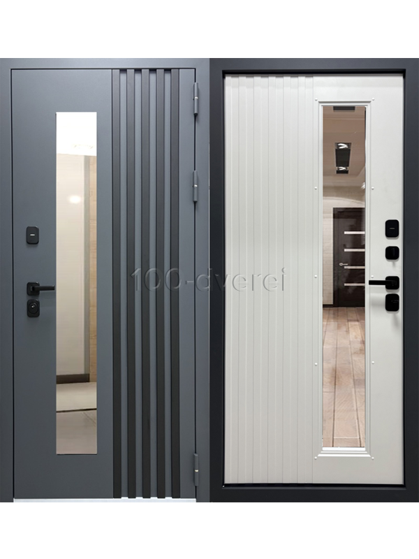 Входная дверь ТЕРМО Стиль RAL7024 серый