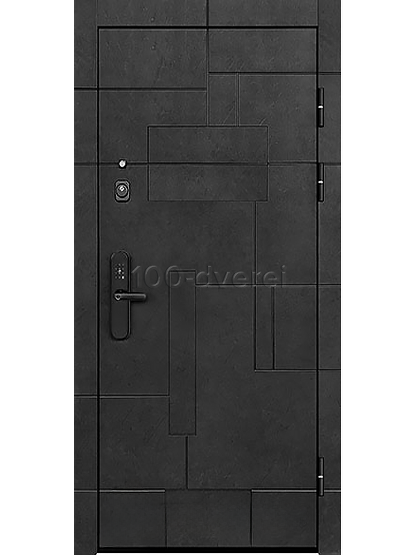 Входная дверь Эталон Доминион Бетон черный