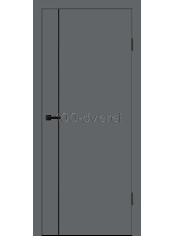 Межкомнатная дверь Hero M1 черная АВС кромка с 4х сторон Вулкан