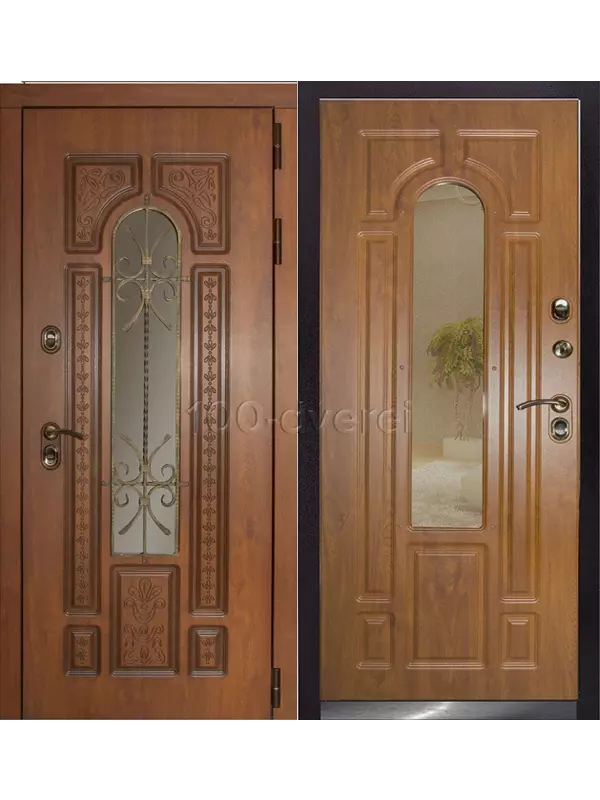 Кованая коричневая дверь Термо Лацио