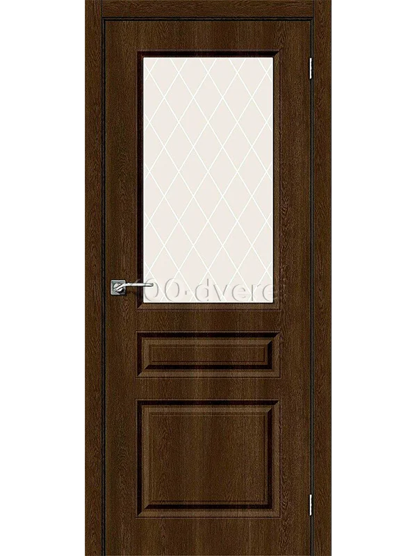Межкомнатная дверь Винил Скинни-15 White Crystal