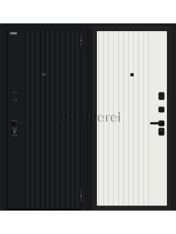 Входная дверь Гамма-32/32 Total Black/Super White