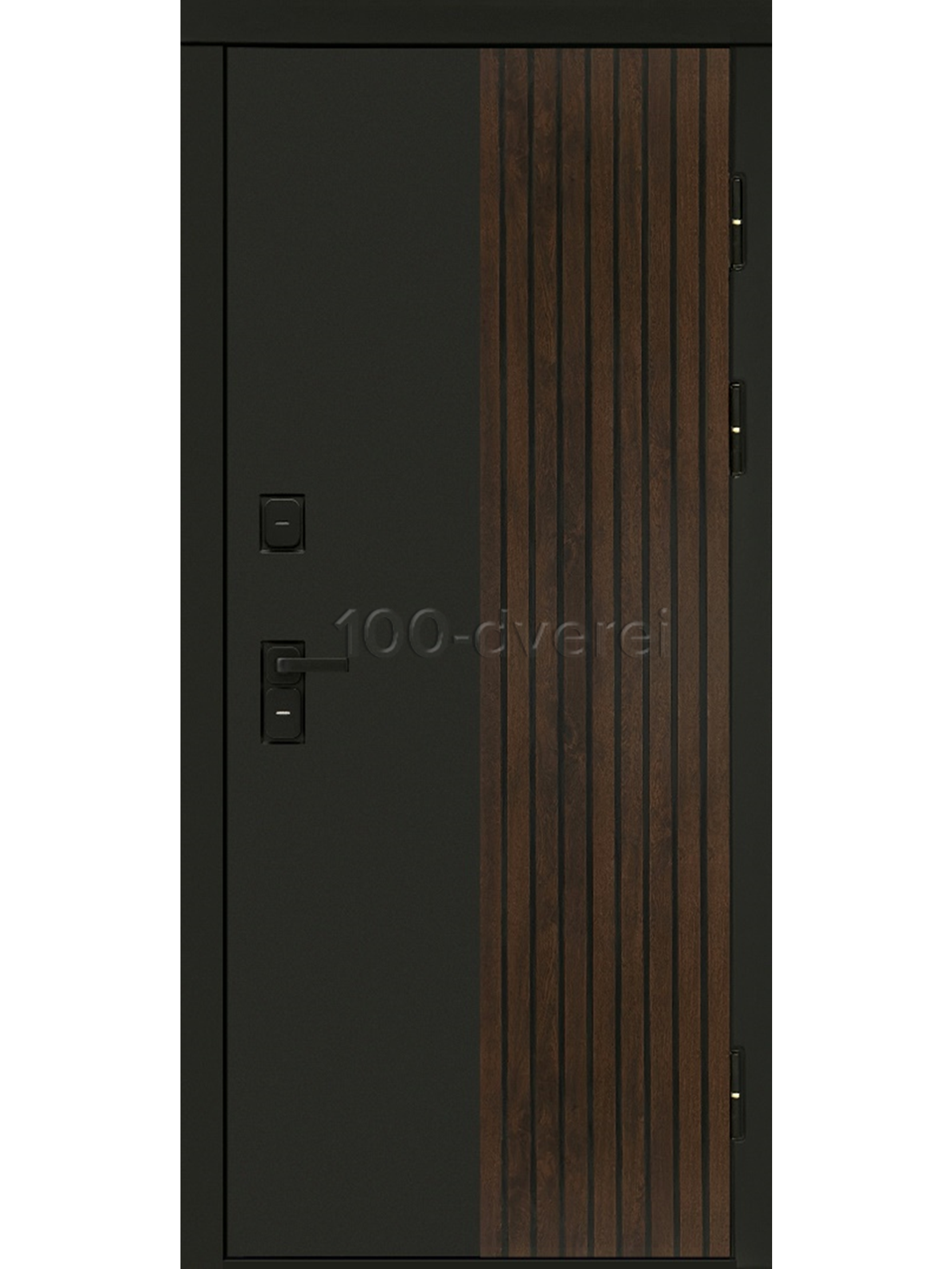 Входная дверь Prime Флёр Дуб + Черный кварц + патина