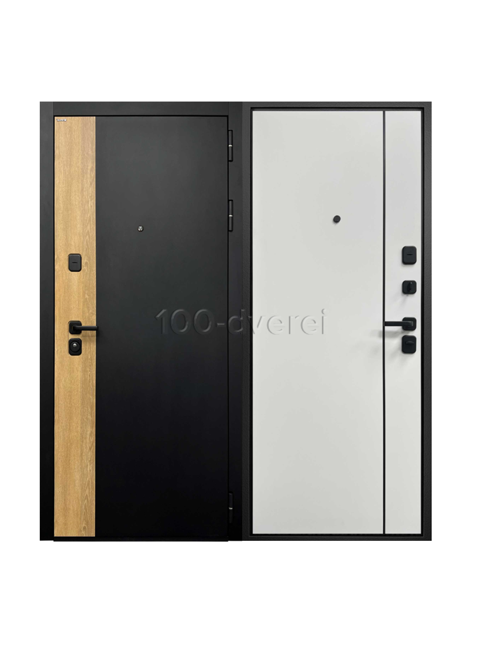  Дверь входная Flat 90 черный муар+12 Комби Л 01