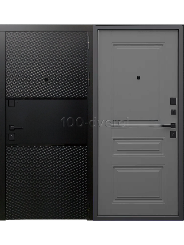 Входная дверь с выставки Тефлон Стокгольм софт Грей